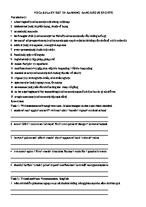 Luyện thi IELTS - Vocabulary set 29 Banning dangerous sports